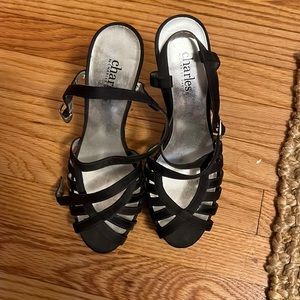 Charles David sexy strappy black heels!
